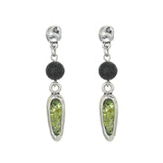Pendiente olivina plata